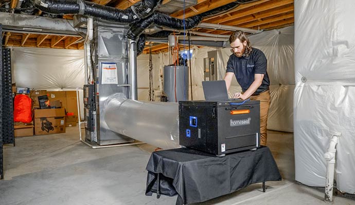 Aeroseal duct sealing