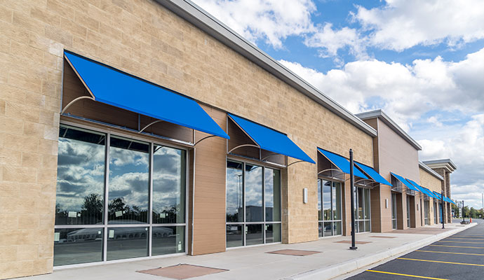 Commercial storefront exterior
