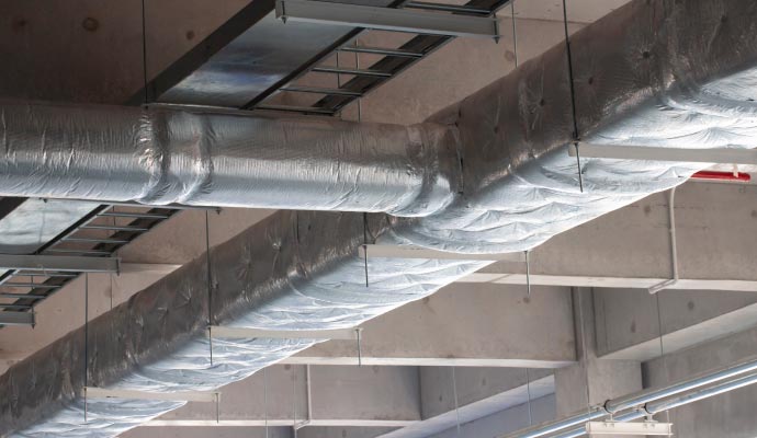 Fiberglass-lined duct