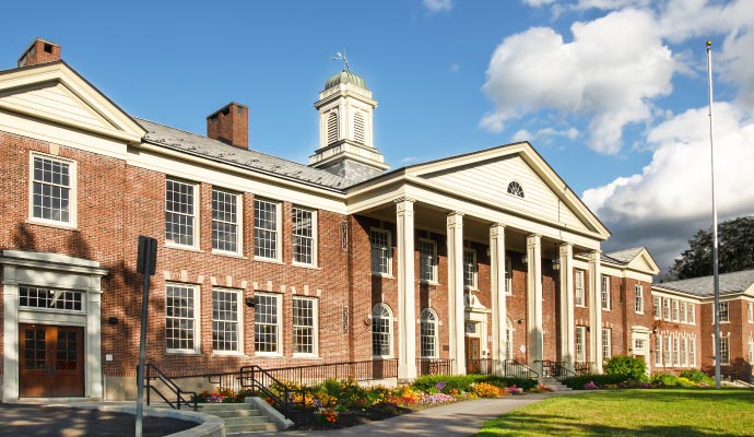 Front view of a school