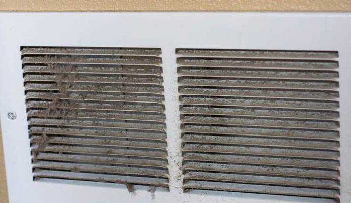 Pet hair and dander in air ducts