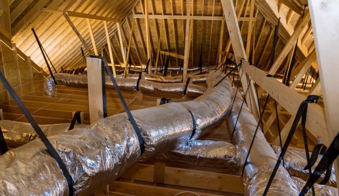 Installed duct system for residential property