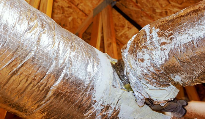 A professional sealing residential air duct system