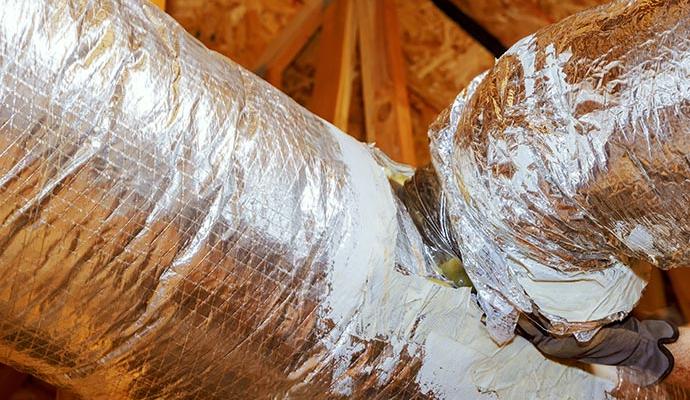 Sealing leaky HVAC ductwork