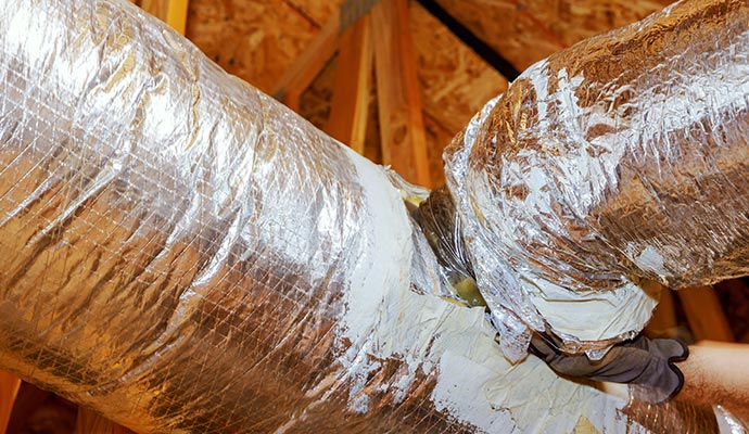 Sealing leaky HVAC ductwork