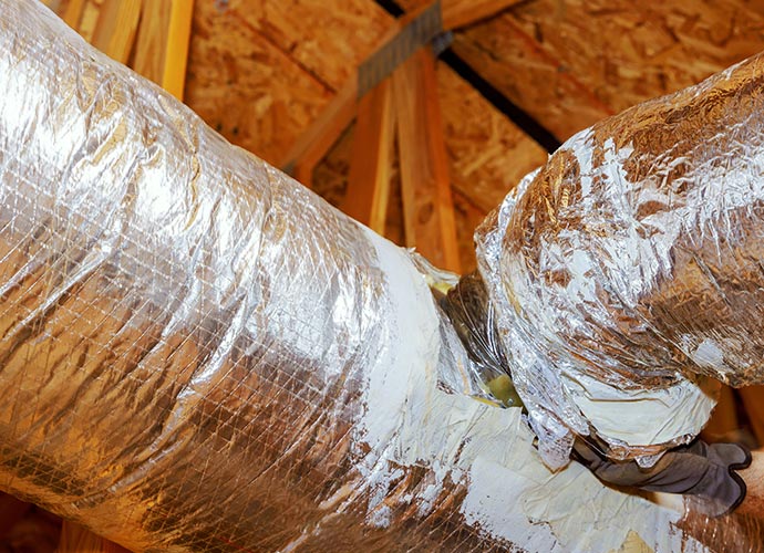 Sealing leaky HVAC ductwork