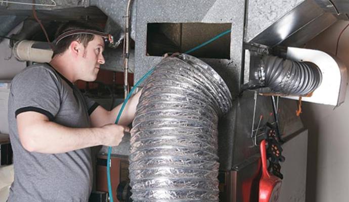 Professional duct sealing service.